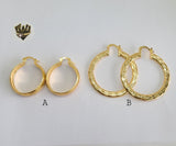 (1-2724) Gold Laminate Hoops - BGO - Fantasy World Jewelry
