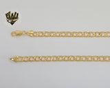 (1-1842) Laminado de oro - Cadena de eslabones curvos de 5,5 mm - BGF