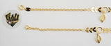 (1-0777) Gold Laminate - 3mm Rolo Link Bracelet w/ Charm - 7" - BGF - Fantasy World Jewelry