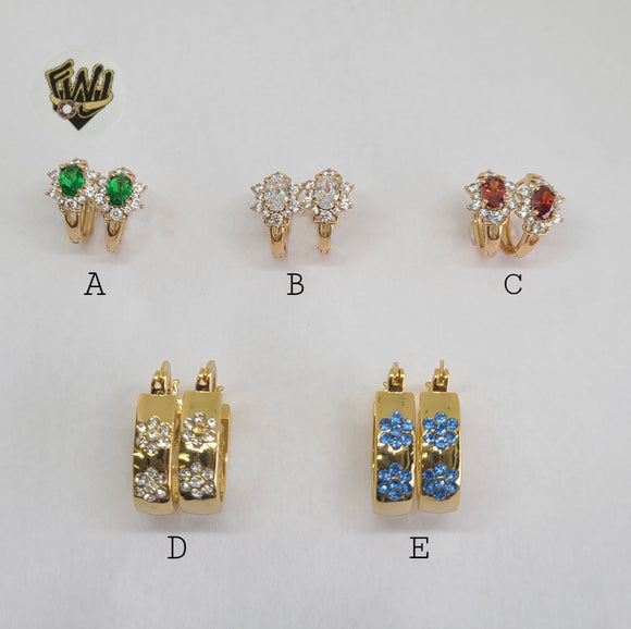 (1-2637 I-H) Gold Laminate Hoops - BGO - Fantasy World Jewelry