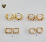 (1-2518) Gold Laminate Hoops - BGO - Fantasy World Jewelry