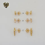 (1-1162-1) Laminado de oro - Aretes - BGO