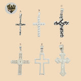 (2-1024) 925 Sterling Silver - Cross Pendants. - Fantasy World Jewelry