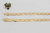 (1-0017) Gold Laminate - 4mm Flat Open Link Anklet - 10" - BGF - Fantasy World Jewelry