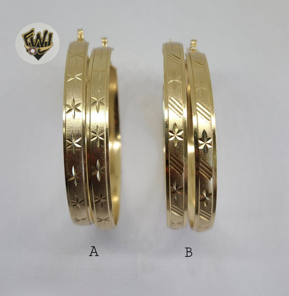 (1-2731-D) Gold Laminate Hoops - BGO - Fantasy World Jewelry