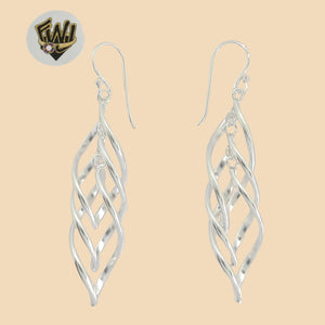 (2-3518) 925 Sterling Silver - Long Earrings - Fantasy World Jewelry