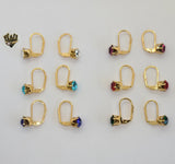 (1-1149) Gold Laminate - Multicolor Earrings - BGF - Fantasy World Jewelry