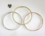 (1-4085) Gold Laminate - 3mm Three Tone Bangles - Trio - BGO - Fantasy World Jewelry