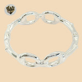 (2-0722) 925 Sterling Silver - 6mm Bangle with Design - 2.1/2" - Fantasy World Jewelry