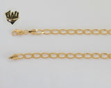 (1-1830) Laminado de oro - Cadena de eslabones curvos alternativa de 5 mm - BGF