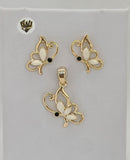 (1-6328) Gold Laminate - Butterfly Set - BGO - Fantasy World Jewelry