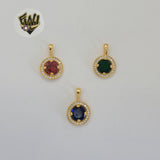 (1-2327-1) Gold Laminate - Stones Pendants - BGO