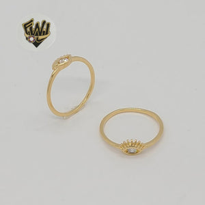 (1-3016) Gold Laminate - Evil Eye Ring - BGF - Fantasy World Jewelry