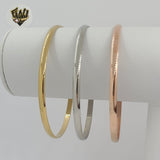 (4-5011) Acero inoxidable - Brazalete liso de 4 mm.