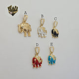 (1-2222) Gold Laminate - Elephant Pendants - BGO