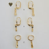 (1-1150) Gold Laminate Earrings - BGF - Fantasy World Jewelry
