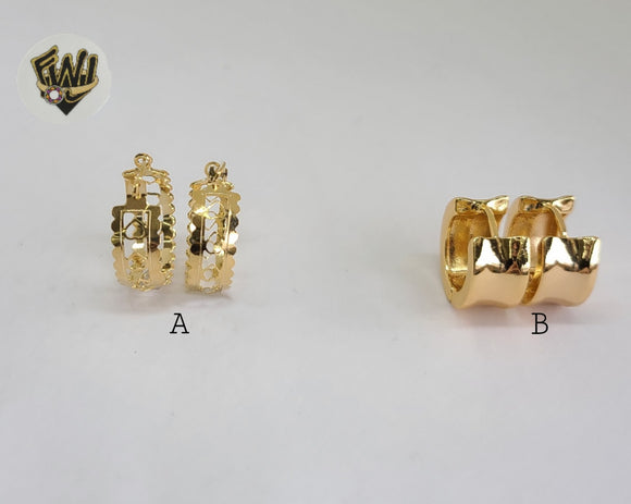 (1-2587) Gold Laminate Hoops - BGO - Fantasy World Jewelry