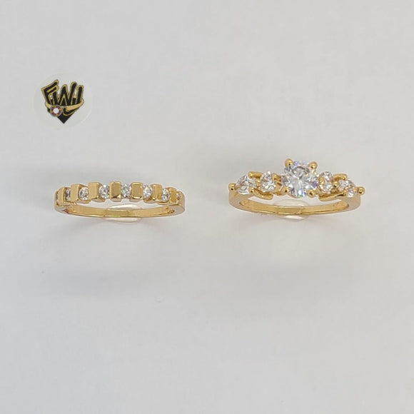 (1-3183) Gold Laminate - Wedding Rings - BGO - Fantasy World Jewelry