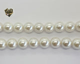 (MBEAD-49) 12mm White Pearls - Round - Fantasy World Jewelry