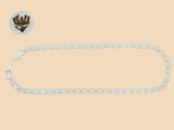(2-0129) 925 Sterling Silver - 4mm Bismark Link Anklet - 10" - Fantasy World Jewelry