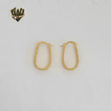 (1-2646-1) Gold Laminate - Zircon Oval Hoops - BGO