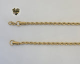 (4-3212-1) Stainless Steel - 4mm Rope Link Chain. - Fantasy World Jewelry