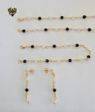 (1-6215) Gold Laminate- Beads Chain Set - BGO - Fantasy World Jewelry