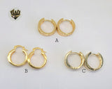 (1-2674-1) Gold Laminate Hoops - BGO - Fantasy World Jewelry