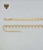 (1-6512) Gold Laminate - Crosses Necklace - 14" - BGF - Fantasy World Jewelry