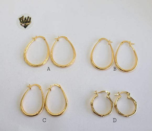 (1-2586) Gold Laminate Hoops - BGO - Fantasy World Jewelry
