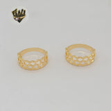 (1-3040) Gold Laminate - Honeycomb Band Ring - BGF