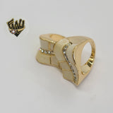 (1-3142-2) Gold Laminate -CZ Enamel Ring - BGO - Fantasy World Jewelry