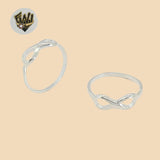 (2-5002) 925 Sterling Silver - Infinity Plain Ring.