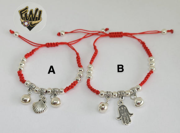 (MBRA-01) Fashion Red String Bracelet, Dozen 12pc - Fantasy World Jewelry