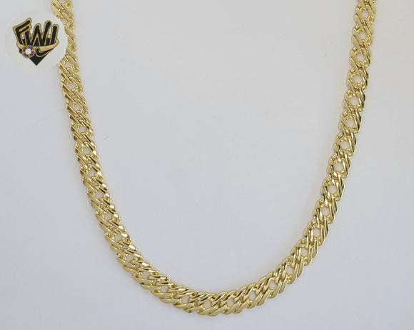(1-1872) Gold Laminate - 6.5mm Double Curb Link Chain - BGO