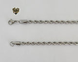 (4-3115-3) Stainless Steel - 5mm Rope Link Chain. - Fantasy World Jewelry