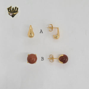 (1-1072-1) Gold Laminate Earrings - BGO