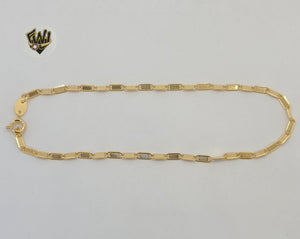 (1-0040-2) Gold Laminate - 3mm Alternative Marine Anklet - 10" - BGF - Fantasy World Jewelry