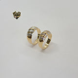 (1-3108) Gold Laminate- Two tone Dome Ring - BGF - Fantasy World Jewelry