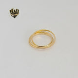 (1-3107) Gold Laminate - Triple Bands Ring - BGF - Fantasy World Jewelry