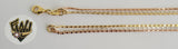 (1-0776) Gold Laminate - 2mm Alternative 3-Tone Bracelet - 7.5" - BGO - Fantasy World Jewelry