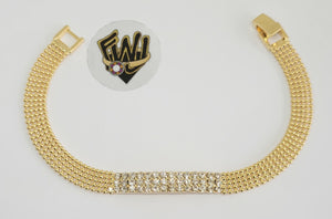 (1-0874) Gold Laminate - 7.5mm Alternative Bracelet - 8" - BGF - Fantasy World Jewelry