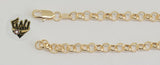 (1-0661) Gold Laminate -5mm Rolo Link Bracelet w/ Charms -7''-BGF - Fantasy World Jewelry