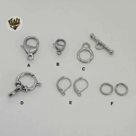(mfin-137-142) Stainless Steel Findings - Jewelry Making (dozen) - Fantasy World Jewelry