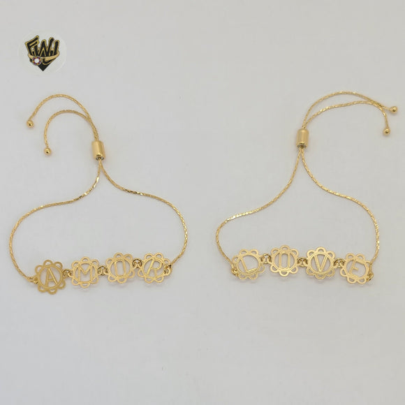 (1-0779) Gold Laminate - 1mm Adjustable Bracelet - BGF - Fantasy World Jewelry