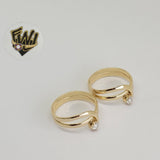 (1-3049-1) Gold Laminate - CZ Double Band Ring - BGF - Fantasy World Jewelry
