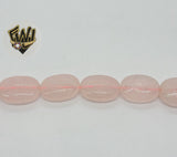 (MBEAD-172) 10mm Quarzo Rosado Oval Beads - Fantasy World Jewelry