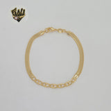 (1-0525) Gold Laminate - 4mm Herringbone Link Bracelet - BGF