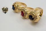 (1-3155) Gold Laminate -CZ Men Ring - BGO - Fantasy World Jewelry