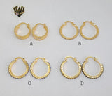 (1-2648 D-E) Gold Laminate Hoops - BGO - Fantasy World Jewelry